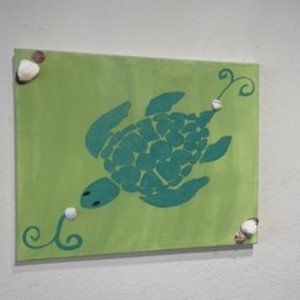 Turtle Canvas Painting 24x30in